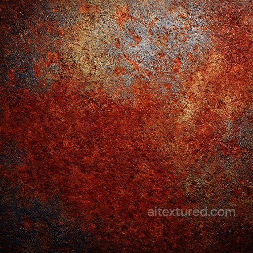 Rusted Metal PBR Texture Featuring Rough Corrosion and Pitted Holes seamless Rust PBR texture