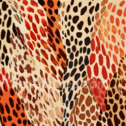 seamless Seamless 3D PBR Leopard Print Fabric Texture with Warm Orange and Brown Spots texture 8k free download PBR