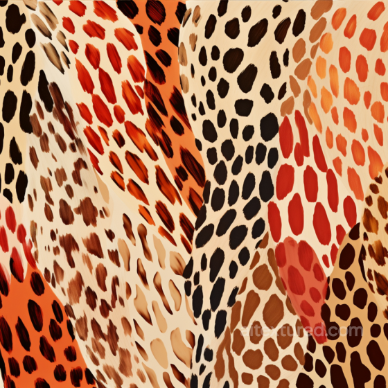 Leopard Print Fabric Texture with Warm Orange and Brown Spots Leopard Print texture preview