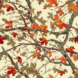 seamless Seamless 3D Autumn Leaf Camouflage PBR Texture with Detailed Branches and Foliage texture 8k free download PBR