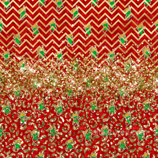 Festive Fabric Texture With Zigzag Pattern And Gold Glitter Overlay seamless All Christmas Digital paper PBR texture