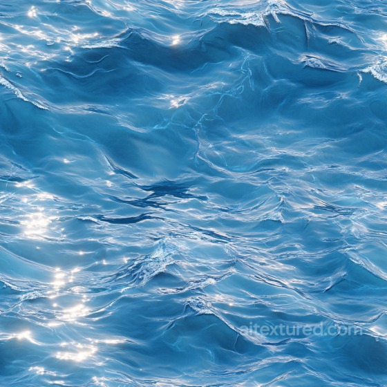 Realistic Ocean Water PBR Texture with Subtle Foam Highlights Water texture preview