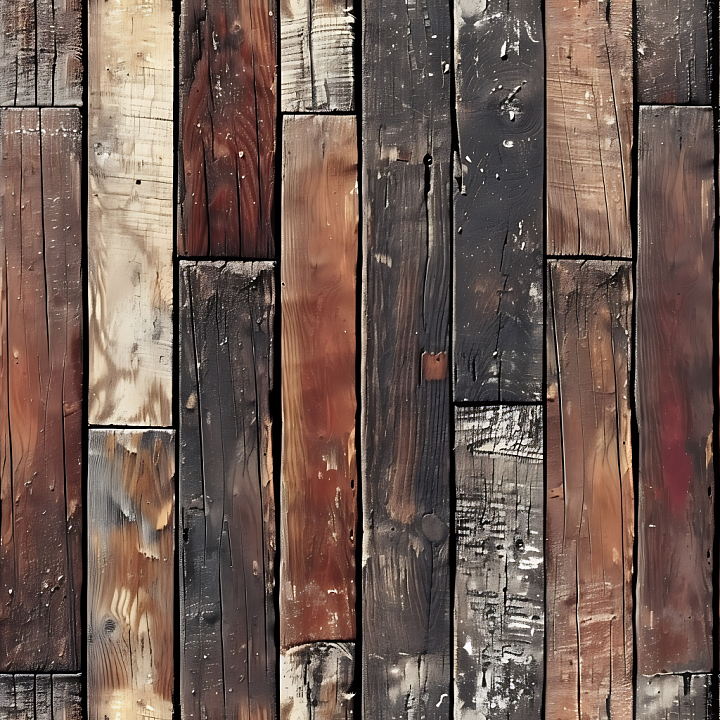 Aged, Burnt, and Weathered Wood Planks seamless PBR texture preview