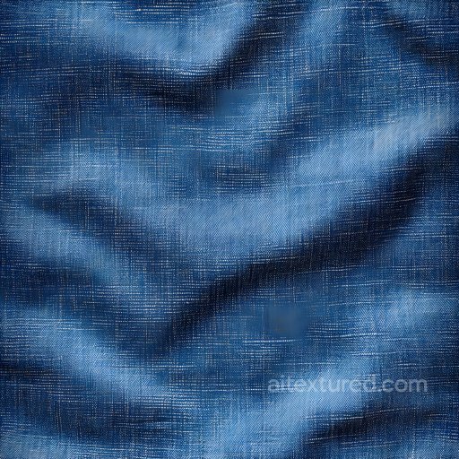 Cracked Denim Fabric PBR Texture with Detailed Blue Weave seamless Denim jeans PBR texture
