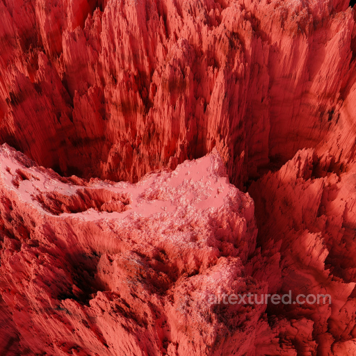 High Detail Red Stone PBR Texture with Rugged Erosion Features seamless Stone PBR texture