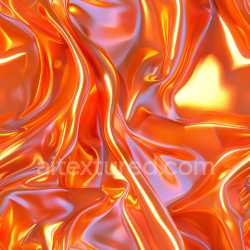 seamless Seamless 3D PBR Texture of Vibrant Orange Glossy Fabric with Smooth Folds texture 8k free download PBR