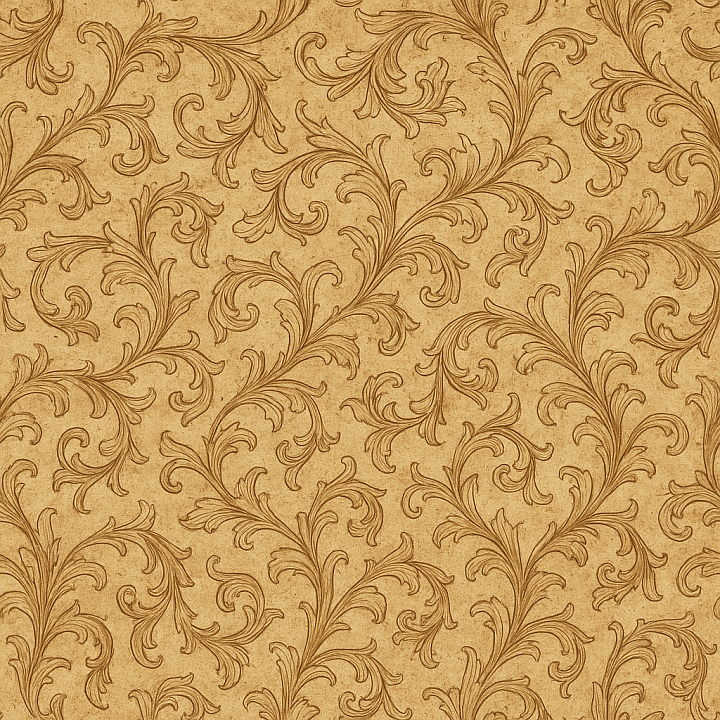 Ornate Parchment seamless PBR texture preview