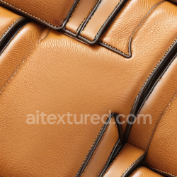 seamless Seamless 3D PBR Tan Pebbled Leather Texture with Prominent Stitching and Panel Detailing texture 8k free download PBR