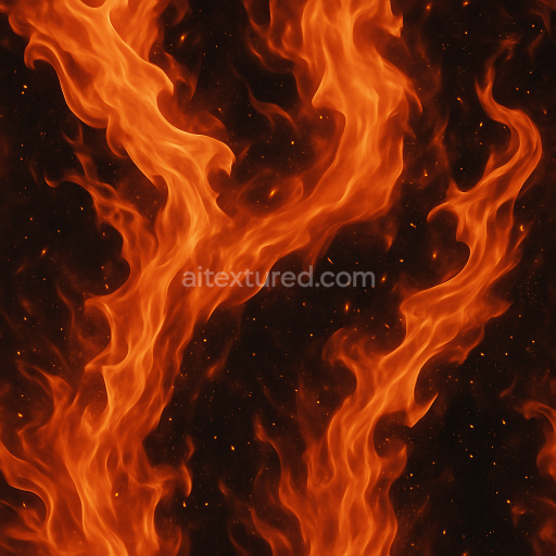 Seamless 3d texture showing fire tongues and flare up effects from fiery detonation in vivid 8k pbr