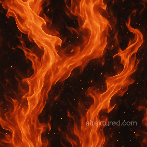 Showing Fire Tongues And Flare Up Effects From Fiery Detonation In Vivid 8K PBR seamless Explosion PBR texture