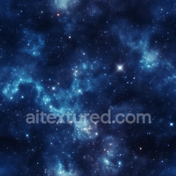 seamless Seamless 3D Space PBR Texture Featuring Glowing Blue Nebula and Starfield texture 8k free download PBR