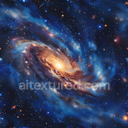 seamless Seamless 3D Spiral Galaxy PBR Texture Featuring Cosmic Clouds and Starfield texture 8k free download PBR