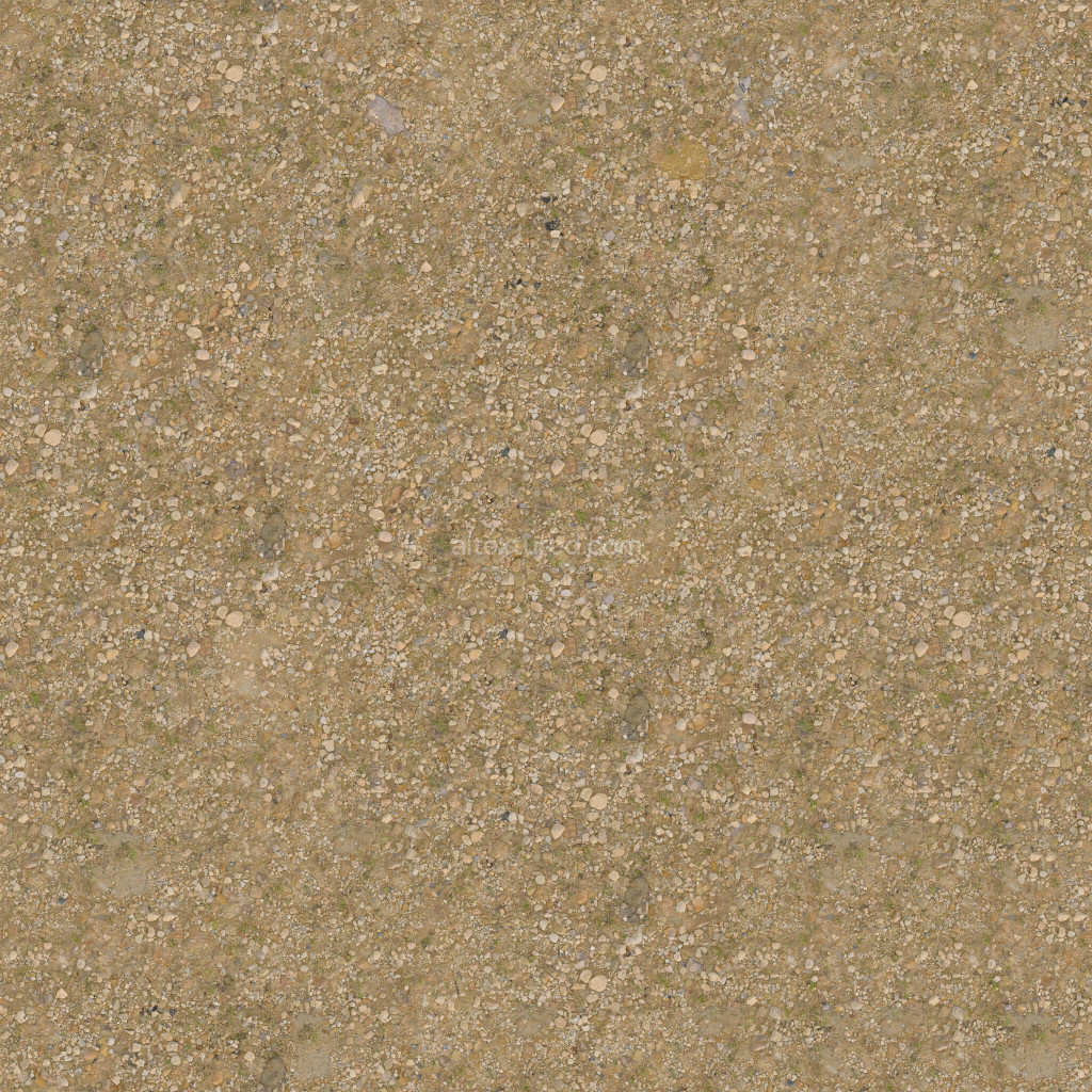 Seamless PBR ground texture with gravel and dirt details