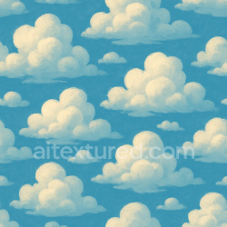 seamless Stylized Cumulus Seamless Texture texture 1024x1024 free download PBR