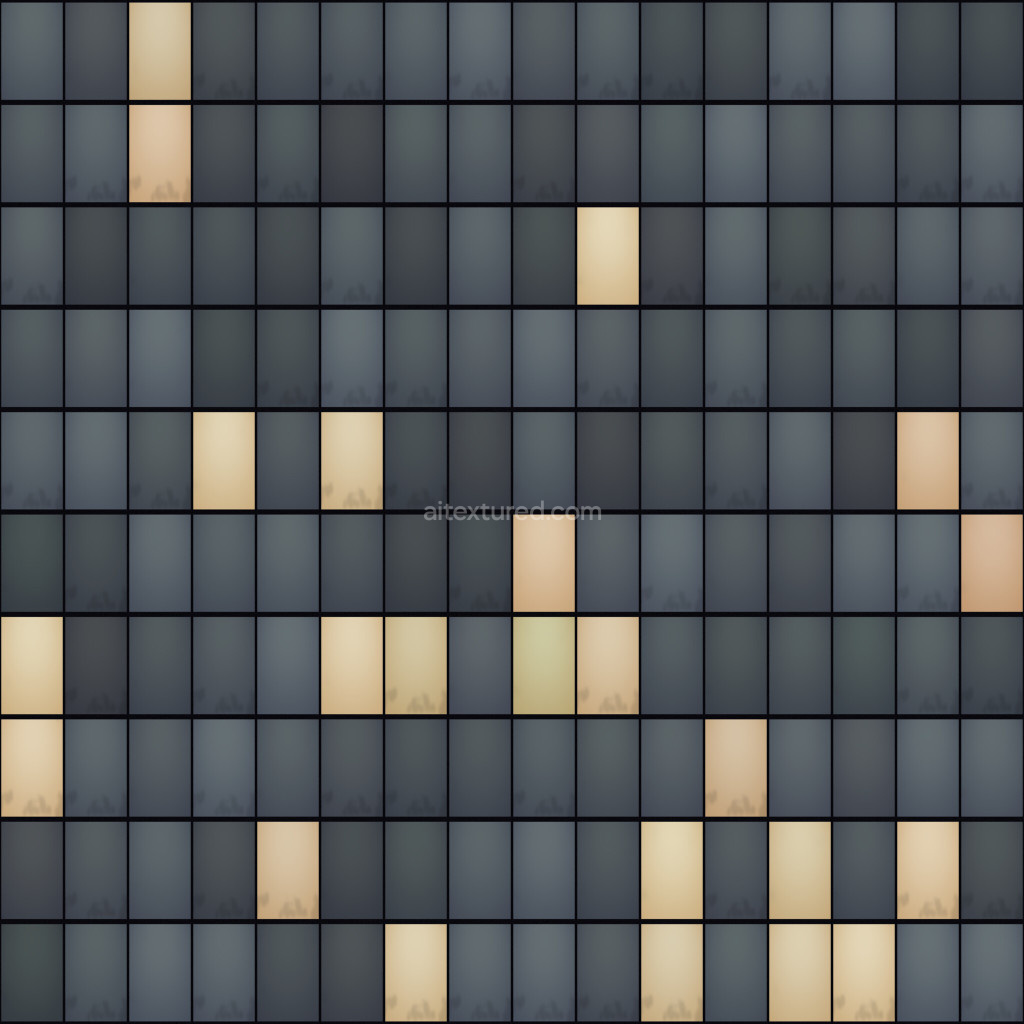 Seamless PBR facade texture with a modern design