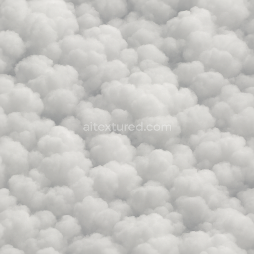 Seamless 3d texture pbr 8k of puffy stratocumulus cloud bank