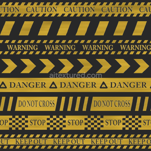 Plastic Caution Tape Texture | Free PBR