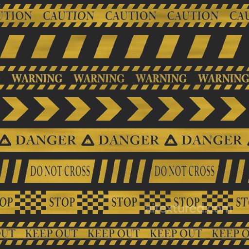 Plastic Caution Tape Texture | Free PBR seamless Plastic PBR texture