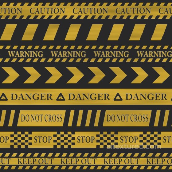 Plastic Caution Tape Texture | Free PBR Plastic texture preview