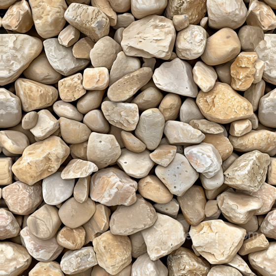 Stone Texture of Rounded River Stones in Natural Beige and Tan Tones Stone texture preview
