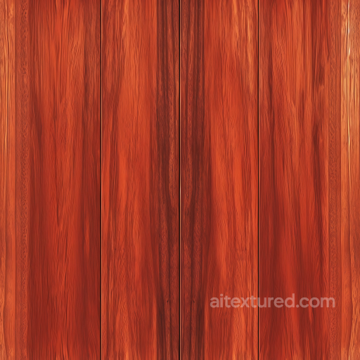 Red Mahogany Wood Planks PBR Texture with Smooth Grain seamless Wood PBR texture