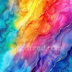 seamless Seamless 3D Alcohol Ink PBR Texture Featuring Flowing Rainbow Waves and Fluid Marbling texture 8k free download PBR