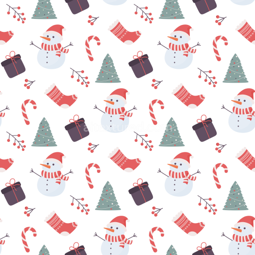 Preview — Seamless 3D PBR Texture with Christmas Icons Pattern in Soft Colors