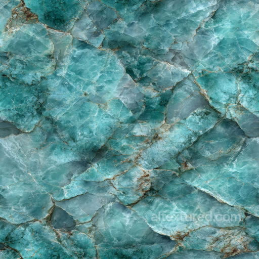 Turquoise Marble Stone PBR Texture with Cracks and Natural Veins seamless Stone PBR texture