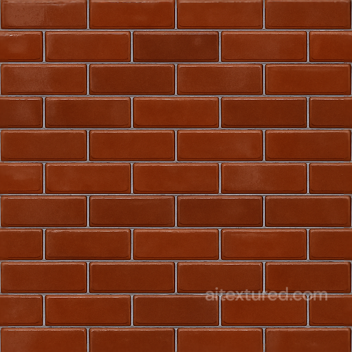 Seamless Glazed Brick 3D Texture PBR 8K Glossy Smooth Decorative Wall seamless Brick PBR texture