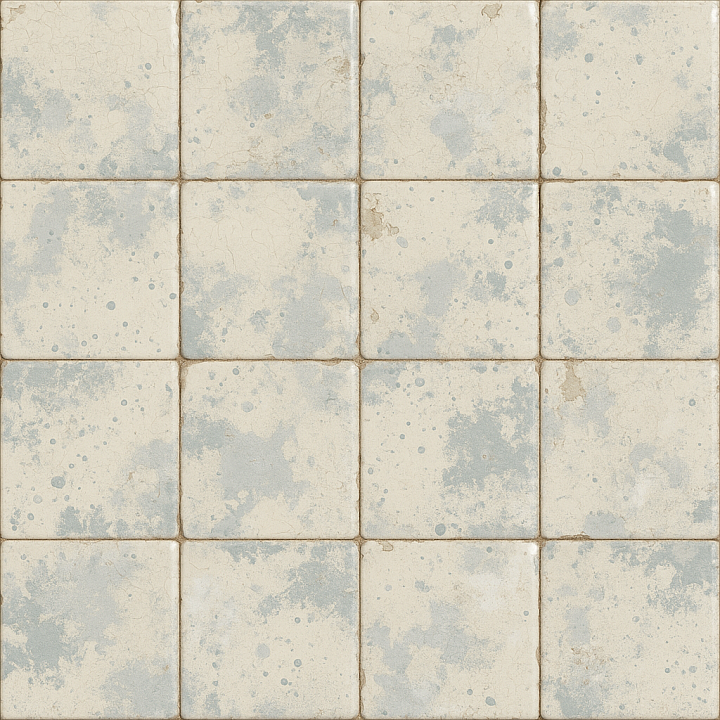 Glossy Ceramic Tiles With Faint Chalk Paint Residue seamless PBR texture preview