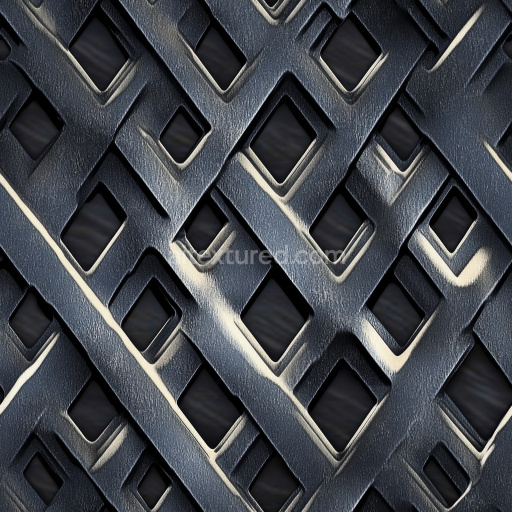 Seamless 3D Steel Diamond Plate PBR Texture with Textured Matte Surface