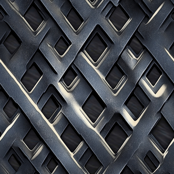 Steel Diamond Plate with Textured Matte Surface seamless PBR texture preview