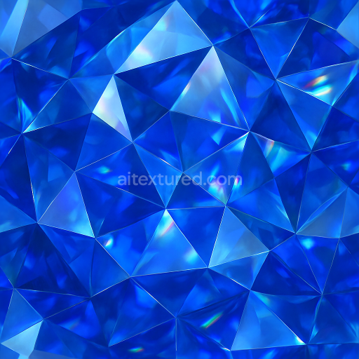 Seamless 3d texture pbr 8k sapphire faceted gem with gemstone facets and light dispersion effects
