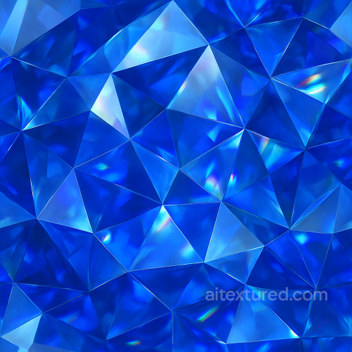 Sapphire Faceted Gem With Gemstone Facets And Light Dispersion Effects seamless Crystals PBR texture