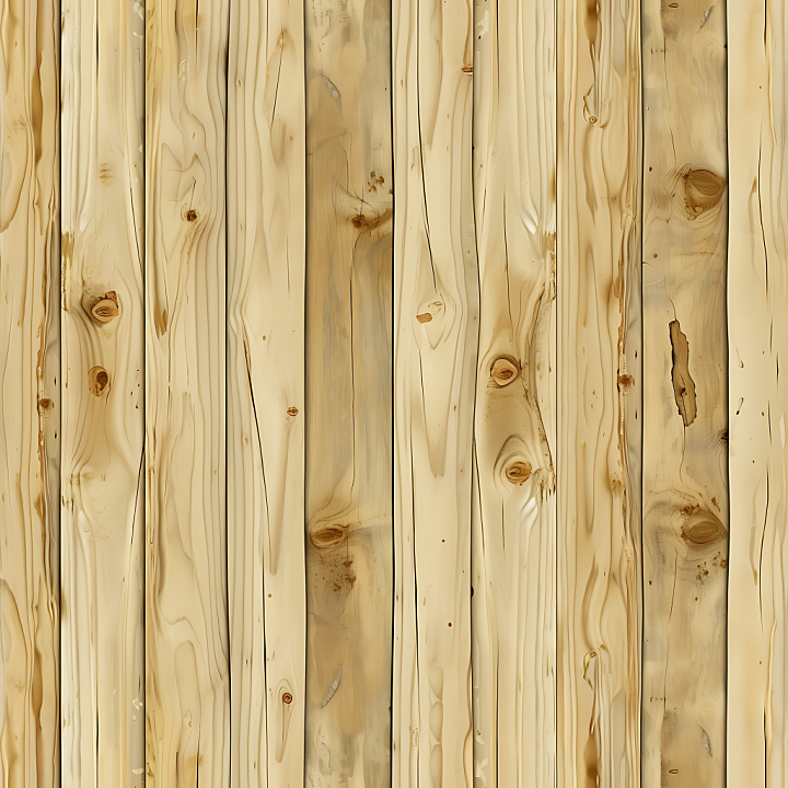 Natural Pine Wood Planks with Knots and Grain seamless PBR texture preview