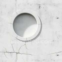 seamless Seamless 3D Cracked White Plaster Wall PBR Texture with Circular Indentation texture 8k free download PBR