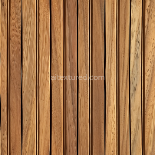 Seamless 3D Natural Oak Wood Floor PBR Texture with Straight Grain and Varied Warm Tones