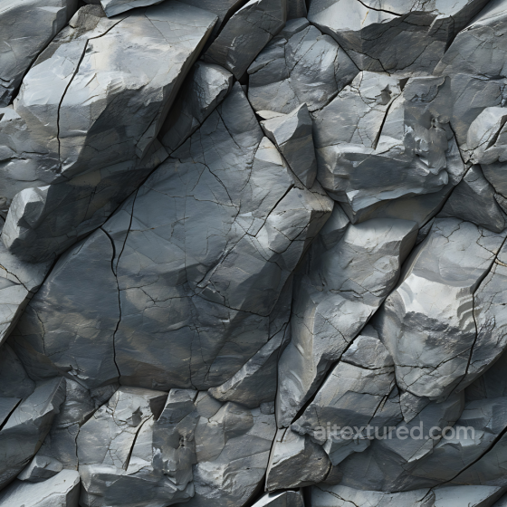 Slate Rock Cliff Wall PBR Texture with Cracks and Layered Structure Stone texture preview