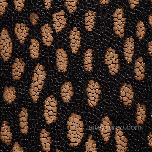 Textured Brown Reptilian Skin With Detailed Scales seamless Skin PBR texture