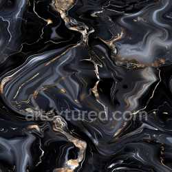 seamless Seamless 3D PBR Glossy Black Marble Texture with Gold Veining and Fluid Highlights texture 8k free download PBR
