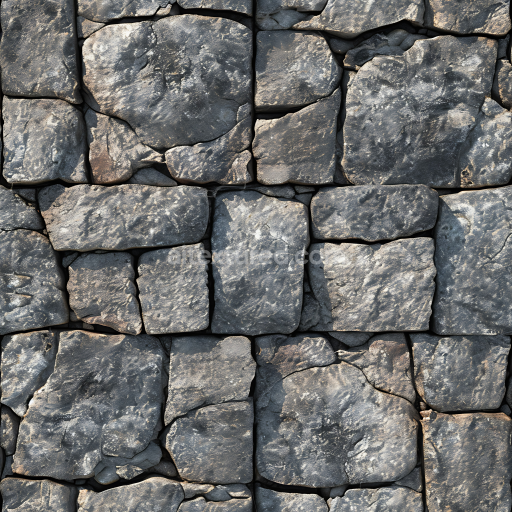 Seamless 3D PBR Weathered Stone Wall Texture with Rough Surface and Natural Color Variations