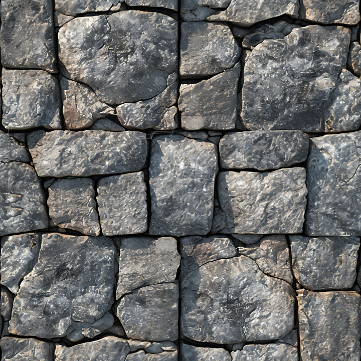 Weathered Stone Wall with Rough Surface and Natural Color Variations seamless PBR texture preview