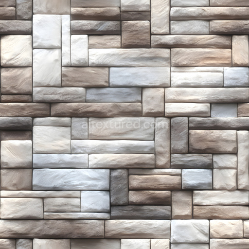 Seamless 3D PBR Cracked Brick Wall Texture Featuring Neutral Brown Tones and Subtle Surface Damage