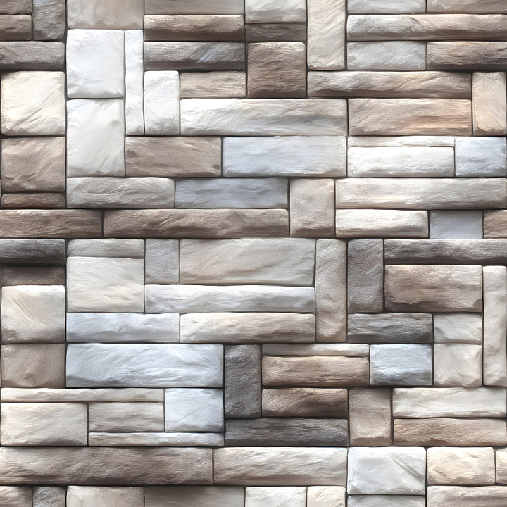 Cracked Brick Wall Featuring Neutral Brown Tones and Subtle Surface Dam… seamless PBR texture preview