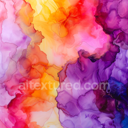 seamless Seamless 3D Alcohol Ink PBR Texture with Vibrant Orange and Purple Fluid Swirls texture 8k free download PBR