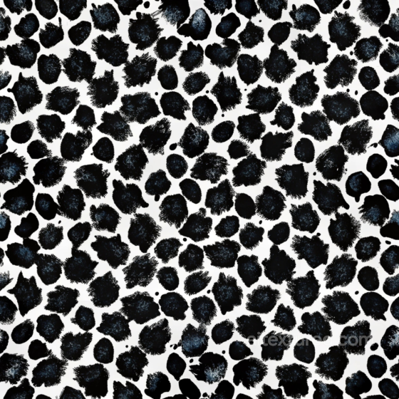 Leopard Print Fabric Texture with Black Brushstroke Spots on White Leopard Print texture preview