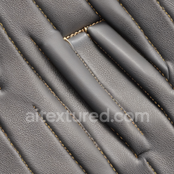 seamless Seamless 3D PBR Grey Pebbled Leather Upholstery Texture with Detailed Stitching texture 8k free download PBR