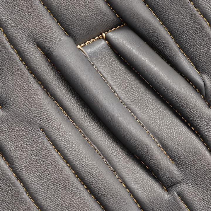 gray Pebbled Leather Upholstery with Detailed Stitching seamless PBR texture preview