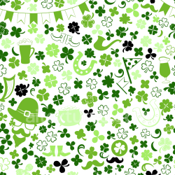 seamless Seamless 3D PBR Texture Featuring St Patrick Digital Paper with Shamrocks and Irish Symbols texture 8k free download PBR