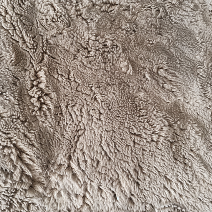 Shearling Leather with Plush Wool Surface and Natural Fleece Patterns seamless PBR texture preview